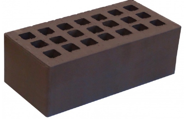 Кирпич одинарный, облицовочный шоколад, M150, размера 250х120х65 мм 